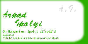 arpad ipolyi business card